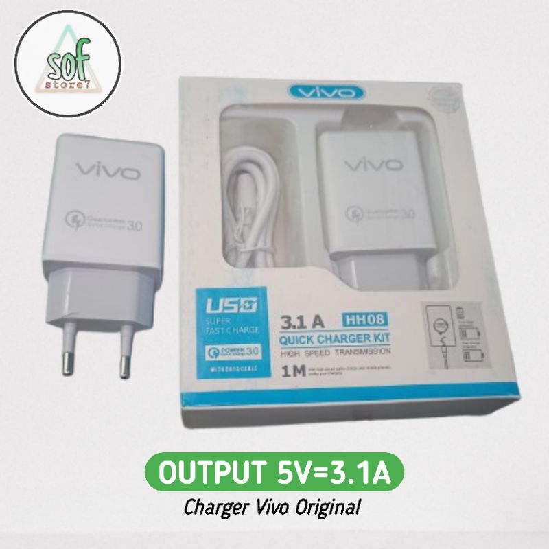 Charger Vivo Original 5v 3A Fast Charging Micro Usb