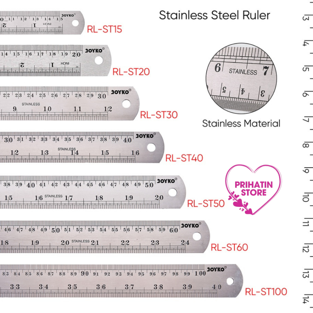 

PROMO joyko Stainless Steel Ruler Penggaris Besi panjang 20 cm ORIGINAL