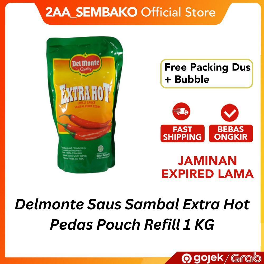 

Delmonte Saus Sambal Extra Hot Pedas Pouch Refill 1 KG
