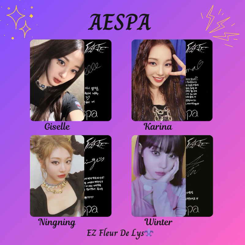 photocard replika pc unofficial Aespa savage GISELLE KARINA NINGNING WINTER
