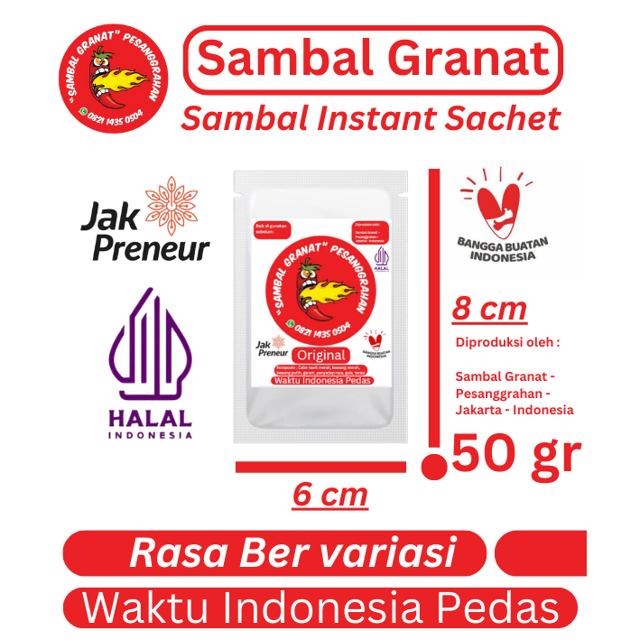 

Sambal Granat Sachet - 50 Gram