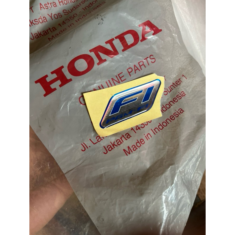 emblem logo FI honda injeksi beat fi supra vario beat scoopy revo FI