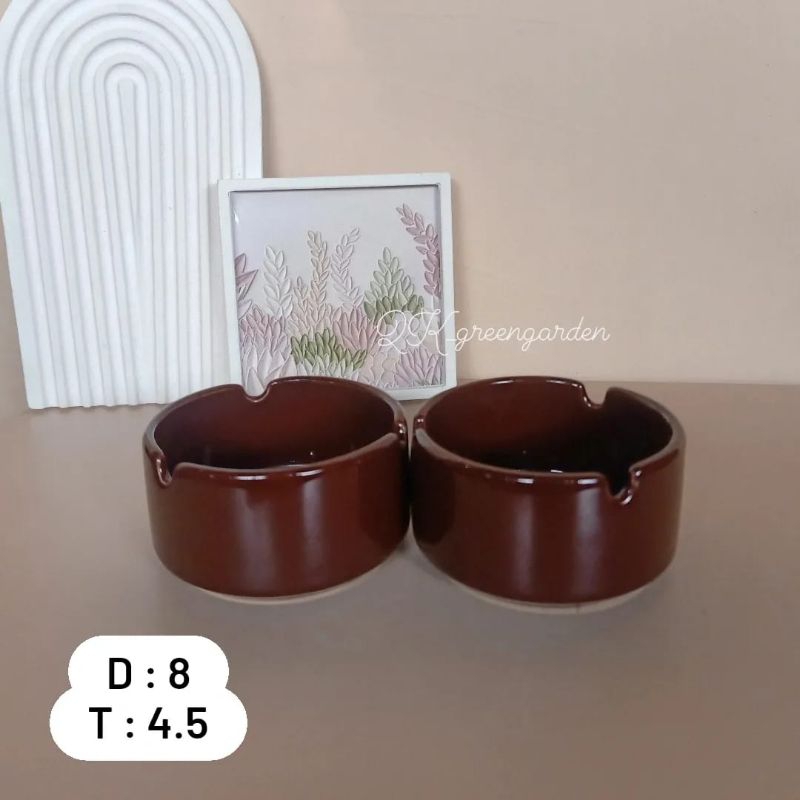 Asbak Rokok Keramik Unik | Asbak Bulat | Asbak Kotak rekomen
