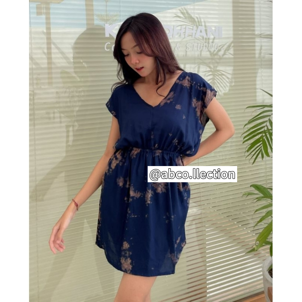 Daster Manohara Motif Tie Dye Bahan Rayon Pendek Cantik