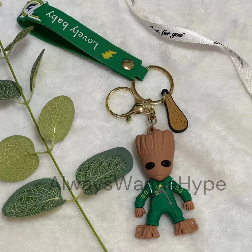 Gantungan Marvel ; Gantungan kunci guardians of the galaxy gantungan kunci groot ;keychain groot ; g