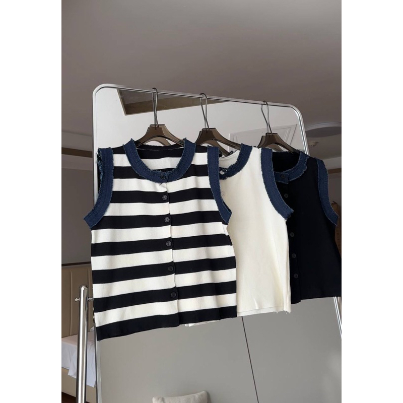 VEST ROMPI KOREA MURAH PUTIH