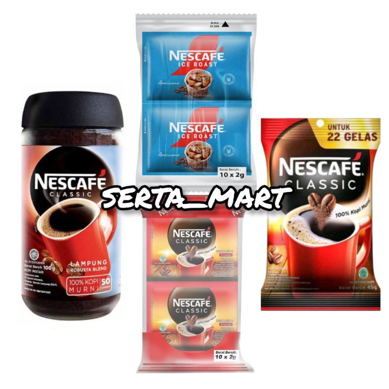 

Nescafe Ice Roast Americano 10x2gr / Nescafe Kopi Classic 45gr / Kopi Instan