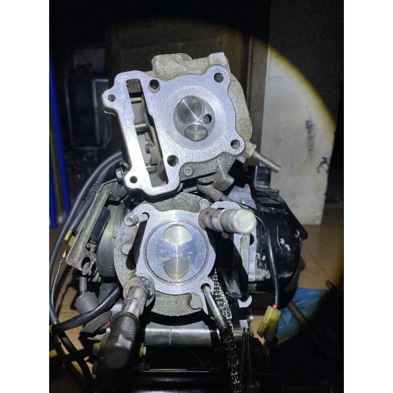 paketan blok mesin head+boring Mio karbu 5TL spek 58,5 harian full isi tinggal pasang