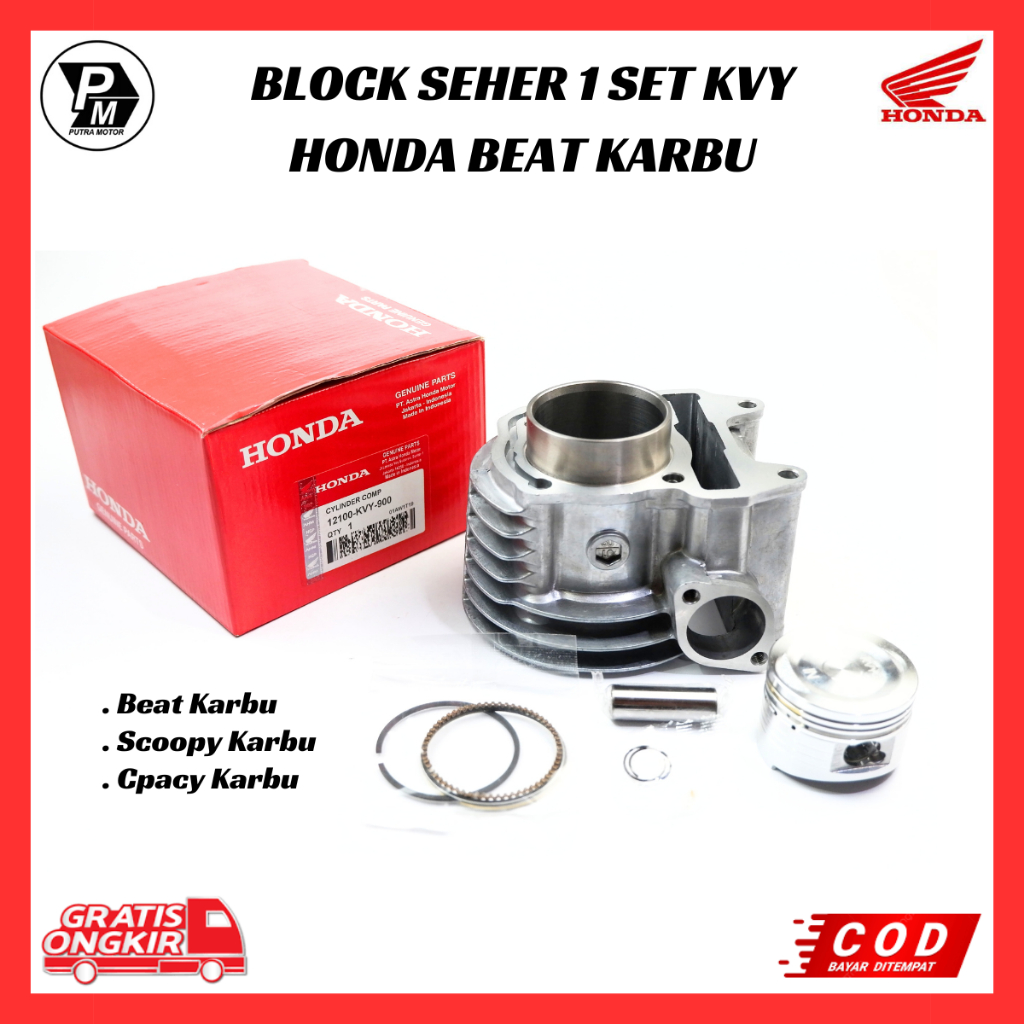 Block Seher Beat Karbu - Blok Seher Honda Beat Karbu - Scoopy Karbu - Spacy Karbu 1 Set Original KVY