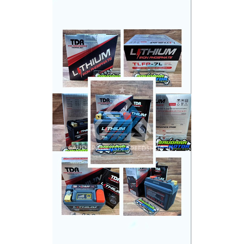 AKI (ACCU) TDR LITHIUM IRON PHOSPHATE TLFP-7L 12 VOLT NMAX 155 • PCX 125/150/160 • VARIO 110/125/150