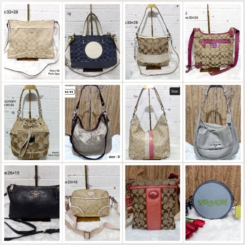 COACH BAG - TAS COACH PRELOVED ORIGINAL - TAS SELEMPANG BAHU WANITA
