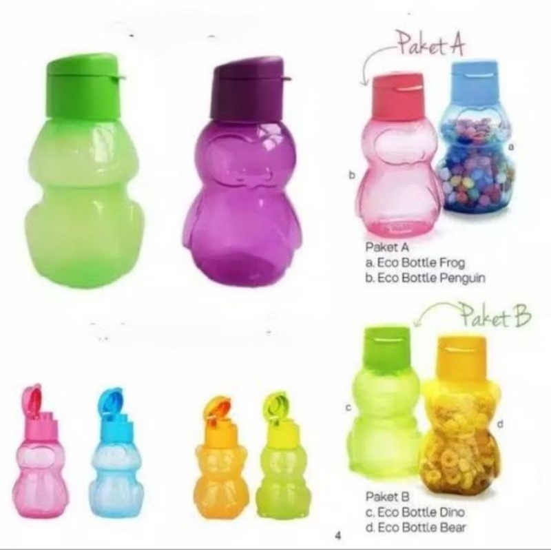 NEW ECO Bottle Kids / botol karakter Tupperware