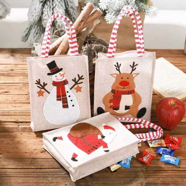 

Tote Bag Natal Tas Gift Bag Canvas Natal Dekorasi Natal