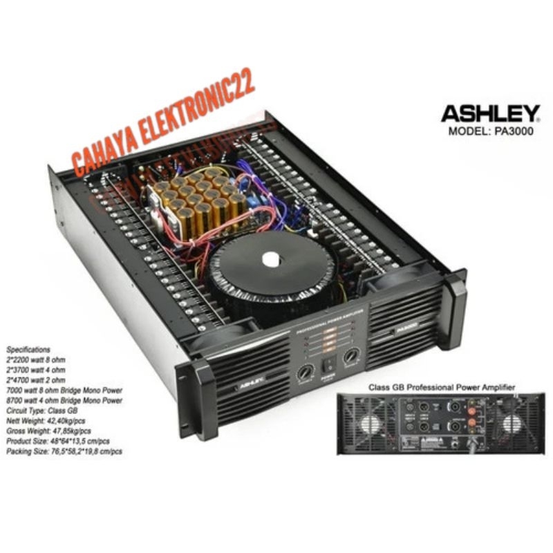 Power Ashley PA 3000 Original Amplifier Ashley Class GB