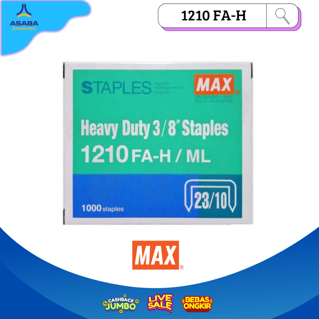 

Asaba Bandung - MAX Staples No.1210FA-H