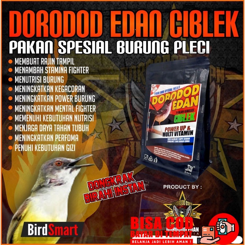 KEMASAN POUCH DORODOD EDAN CIBLEK VOER HALUS PAKAN MAKANAN BURUNG CIBLEK