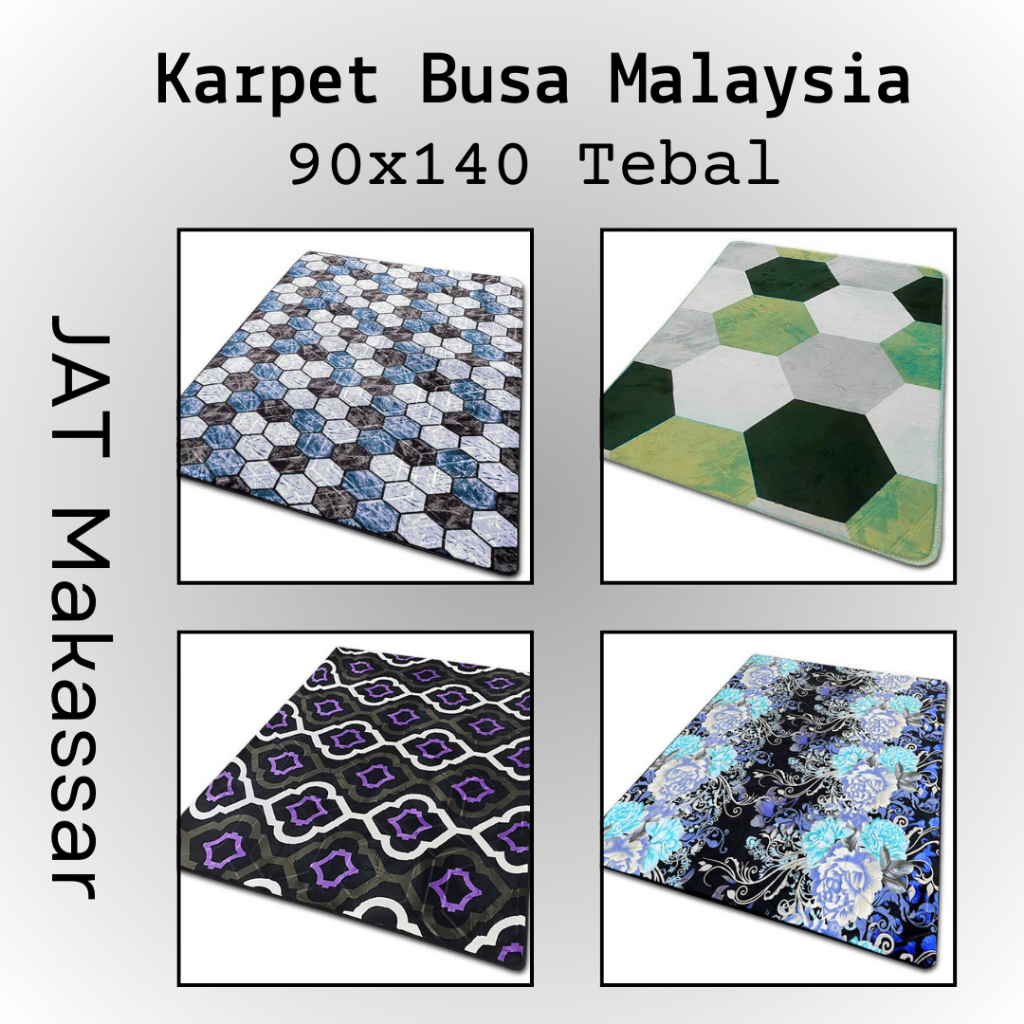 Karpet Busa Malaysia Ruang Tamu Tebal Minimalis 95x140 [Tebal 23 mm]