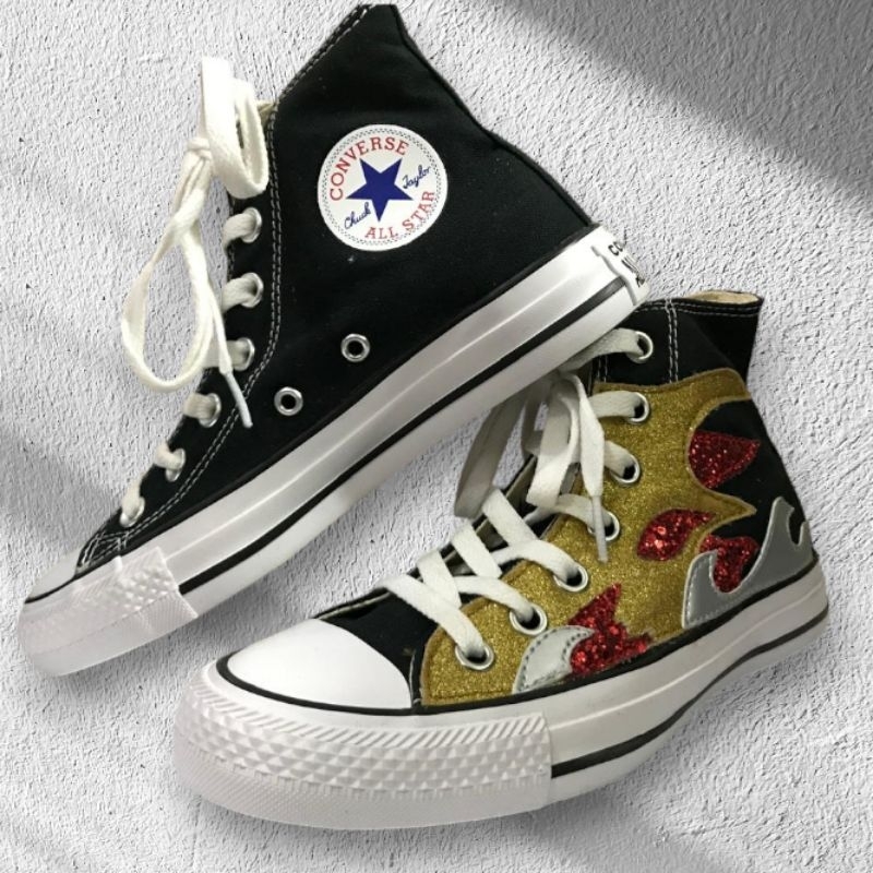 converse gliter flame