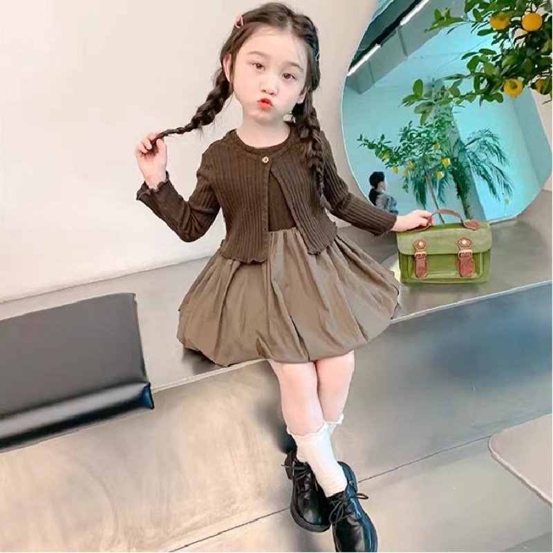 OK KIDSMAINS Gaun Anak Perempuan Gaun Pesta Anak Perempuan Gaun Bayi Anak Korea style Dress usia