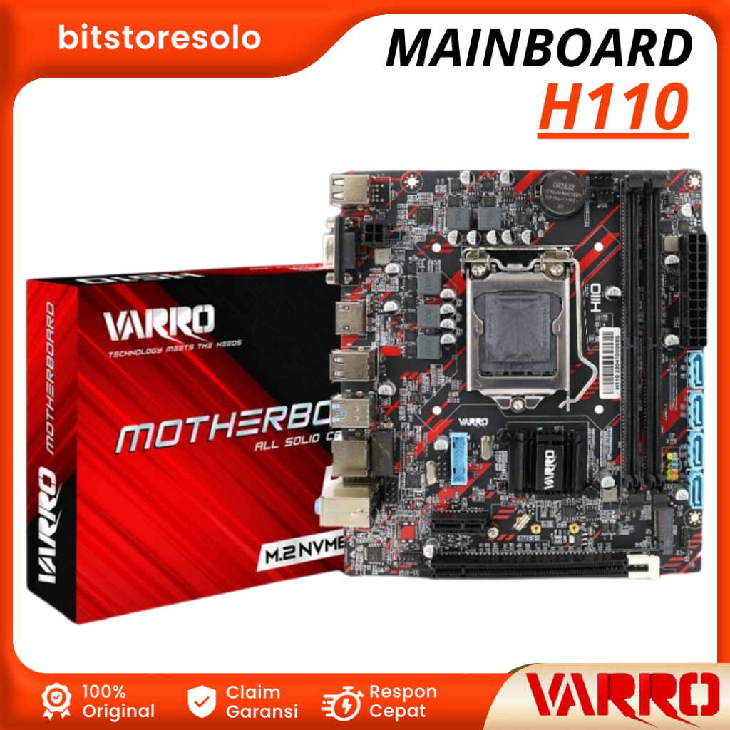 MAINBOARD MOTHERBOARD MOBO VARRO H110 LGA 1151