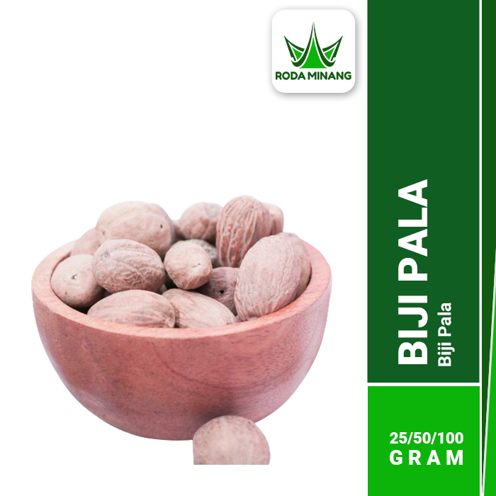 

Biji Pala Bulat Utuh Nutmeg Whole Pala Panjang 100 Gram