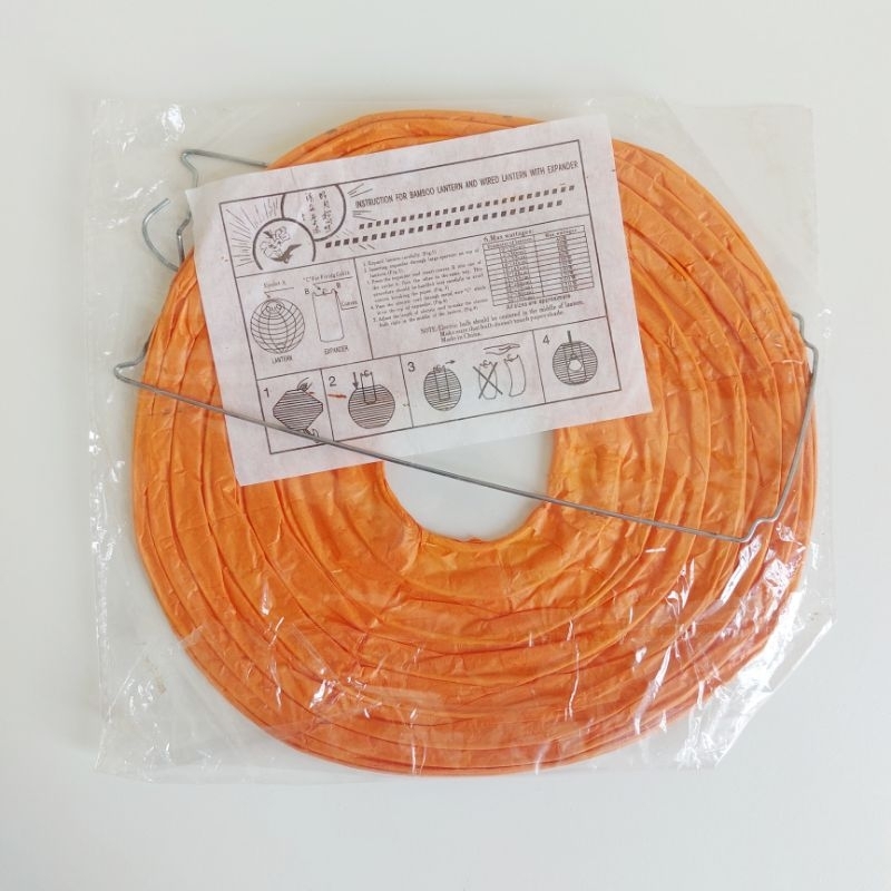 Lampion Kertas Bulat Oranye