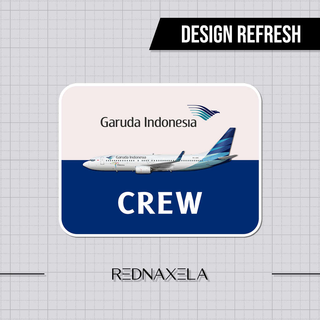 

Stiker Vinyl Garuda Indonesia Airlines Card Model Crew Sign Sticker