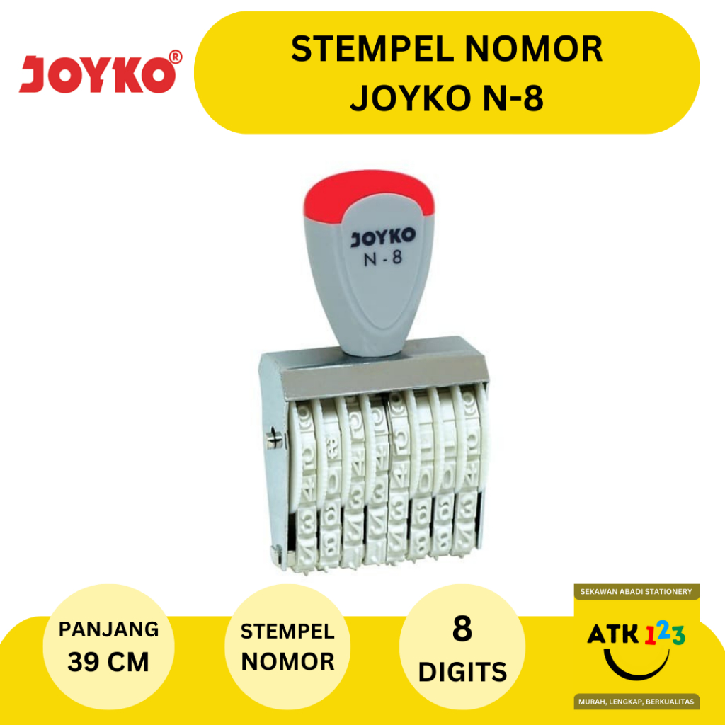 

Stempel Nomor / Number Stamp Merk Joyko 8 Digit N-8