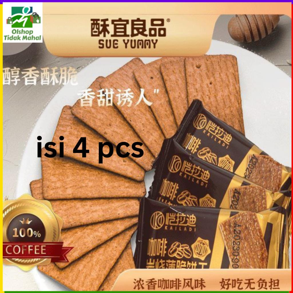 

[HALAL] Biskuit Kopi Coklat harga per bungkus (isi 4 keping)