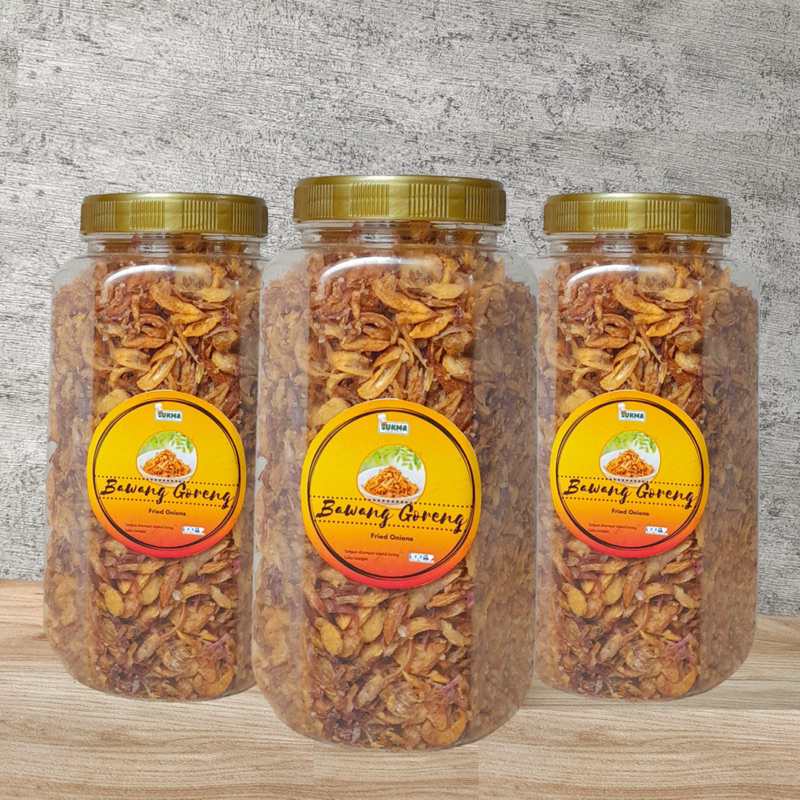 

Bawang Goreng Asli Brebes 200gram Kemasan Toples Premium Gurih Renyah