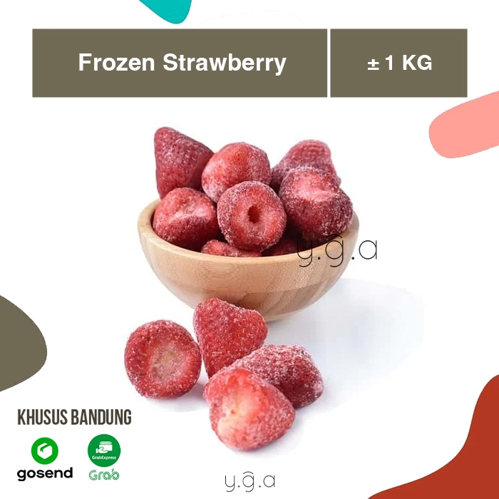 

Frozen Strawberry +- 1KG / Stroberi Beku / Buah Strawberries Segar