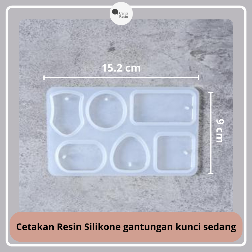 CERITA RESIN - Molding Cetakan Silikone Resin Gantungan Kunci