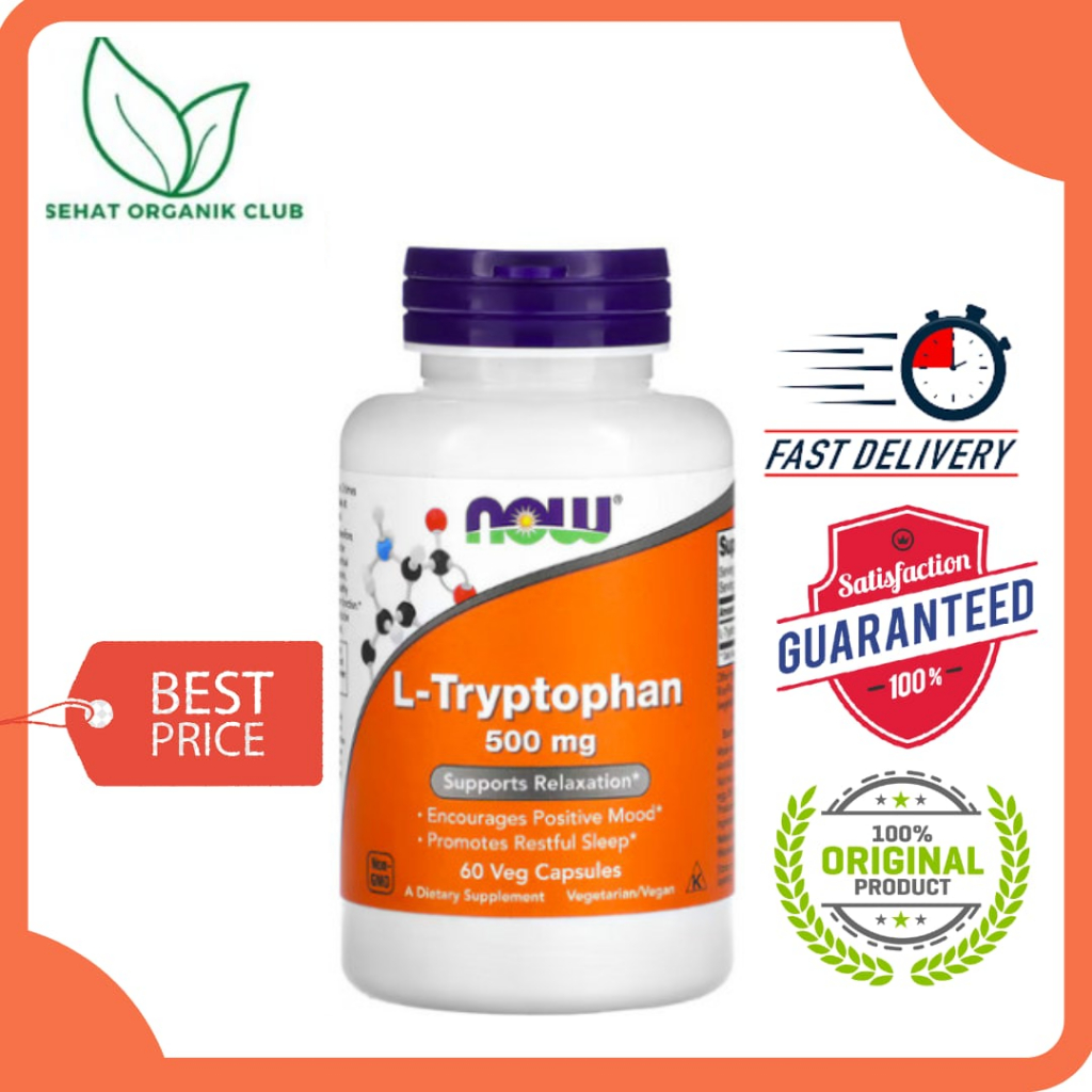 Now Foods L-Tryptophan 500 mg 60 Veg Capsules