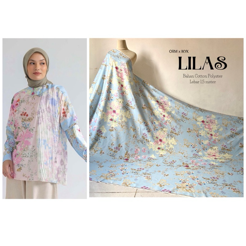Kain Ori Ria Miranda Motif Lilas Bahan Cotton Polyster