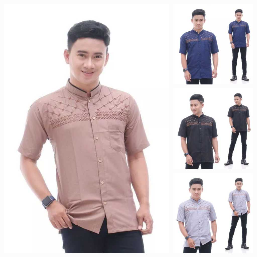 Baju koko bordir JASUKE Baju koko bordir pria - Baju koko pendek Terlaris
