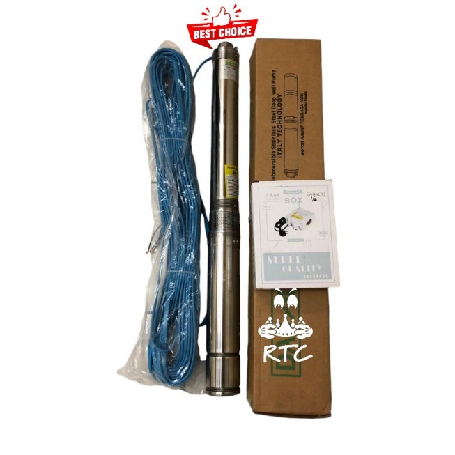 Pompa satelit 1/2pk  3inch komplit kabel pompa submersible pump sumur dalam satelit komplit kabel