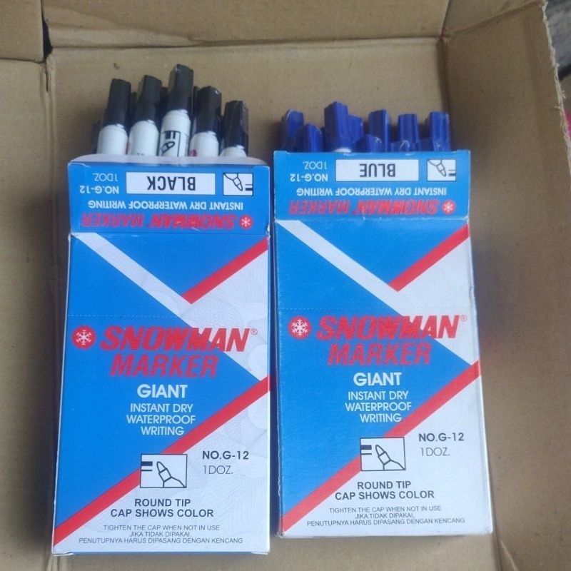 

Spidol Snowman Permanent Marker G-12 Tidak Bisa di Hapus