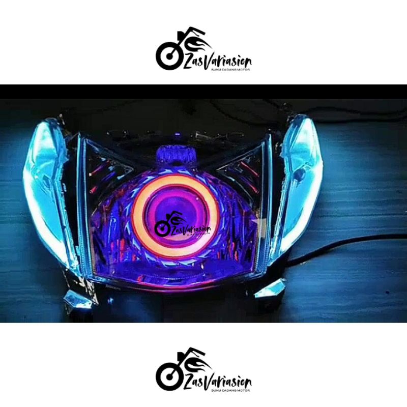 Lampu Depan dan Sein / Sen Alis Motor Beat Fi Paket Costume / Lampu Variasi Beat / Lampu motor beat 