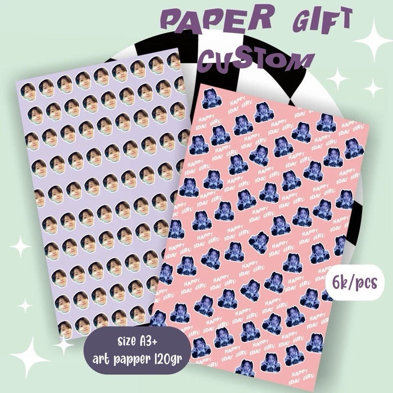 

kertas kado custom paper gift
