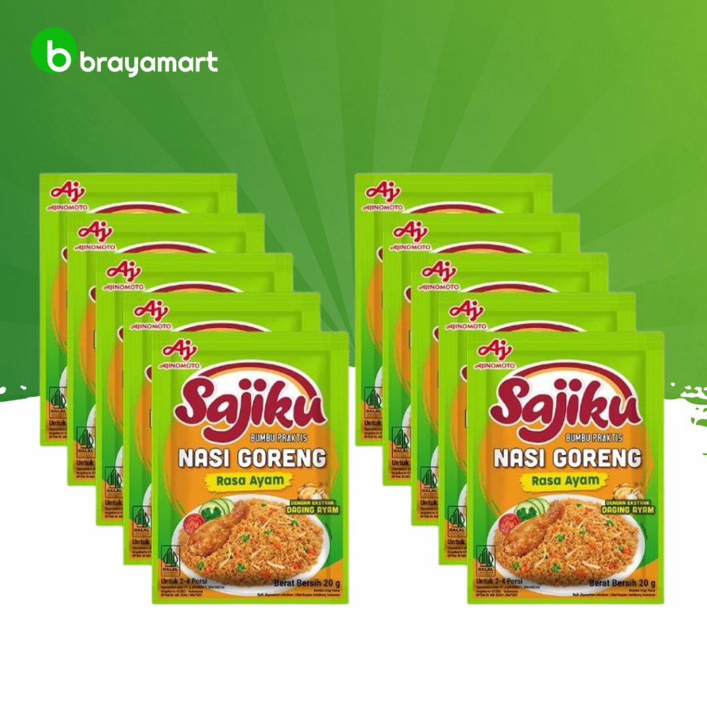 

Sajiku bumbu nasi goreng rasa ayam 20 gram Brayamart