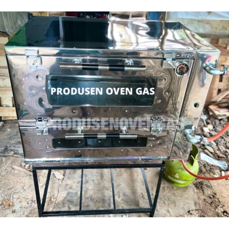 Oven Gas Otomatis Tanpa Pemantik Uk. 75x55x70 Bahan Stainless