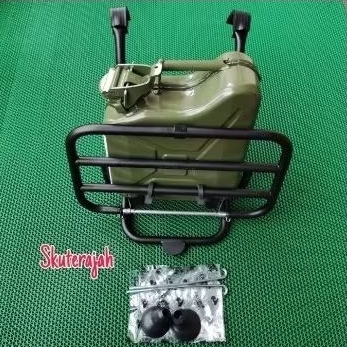 Front rack set + jerigen 5 liter Original Fa ItalyWarna hitam