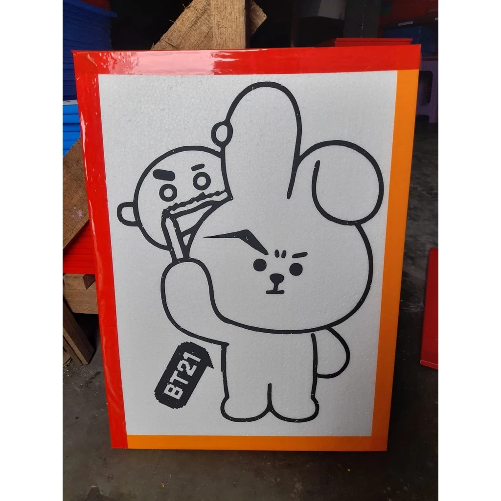 

PAKET 20 STEROFOAM GAMBAR UKURAN 33x50x1 list lakban / gabus lukis / lukisan / merwarnai sterofoam