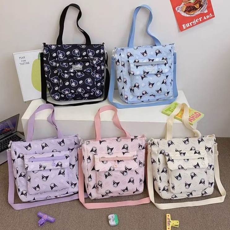 Tas Kuromi / Tas Tenteng Kuromi/ Tas Bahu Import / Tas Import Lucu Kuromi / Sling Bag Kuromi