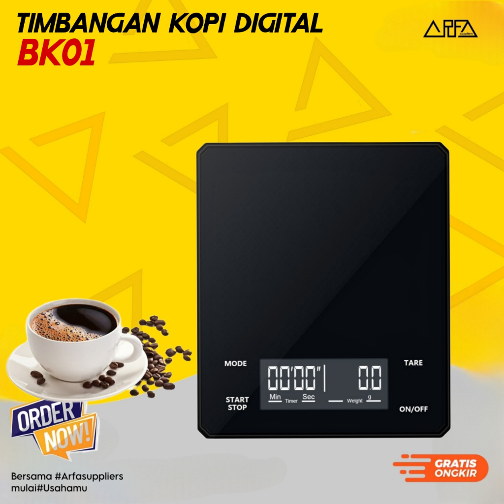 Timbangan Kopi Kue Digital Timer Scale USB BK01