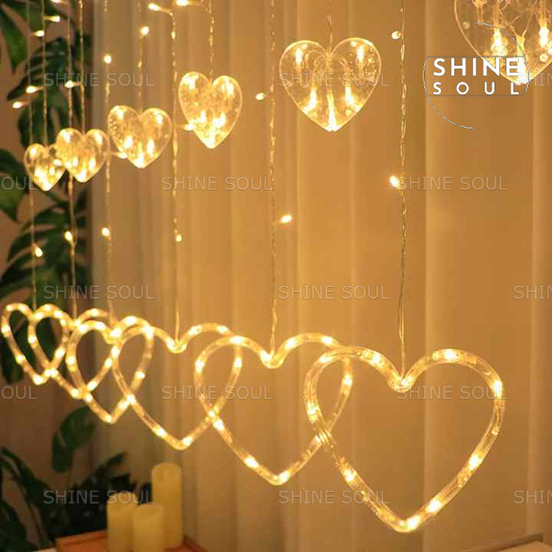Lampu Love Hias Valentine Lamp Korean Aesthetic Coquette Girly Lovely Christmas Light Natal Decorati