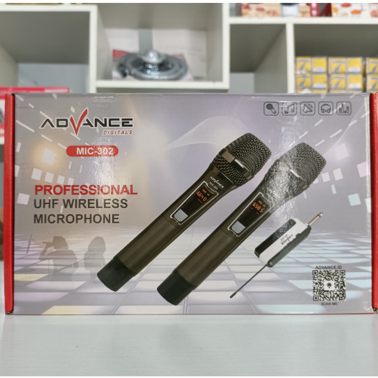 ADVANCE PROFESSIONAL UHF WIRELESS MICROPHONE MIC-302