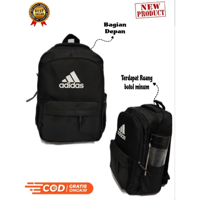 Tas Ransel Tas Adidas Tas Sekolah untuk Anak Perempuan dan Anak Laki-laki Anak Pelajar Backpack