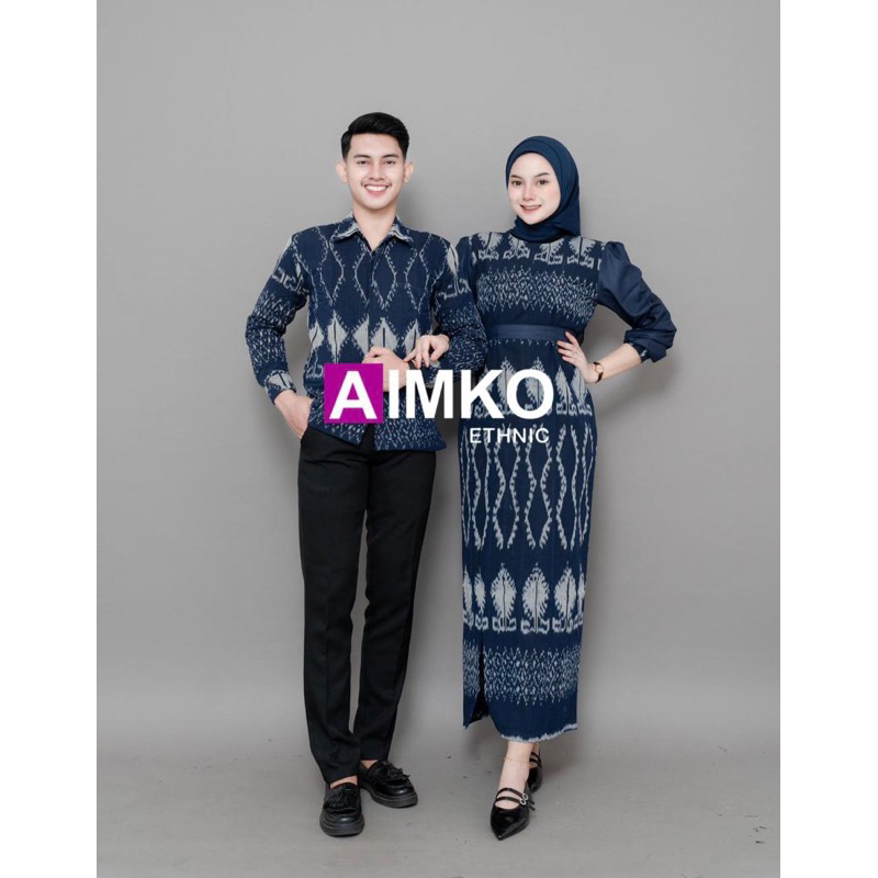 KARTINI NAVY COUPLE TENUN - BAJU TENUN COUPLE - COUPLE TENUN KONDANGAN