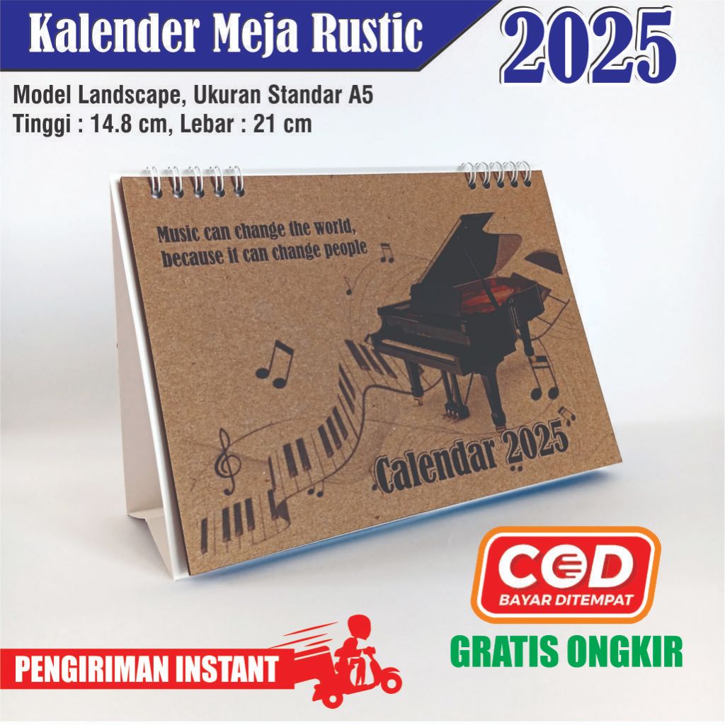 

Ready !! Kalender Meja 2025 Rustic Model LANDSCAPE ukuran Standar A5